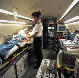 air_ambulance_interior in Stretcher Cases / Medical Case 